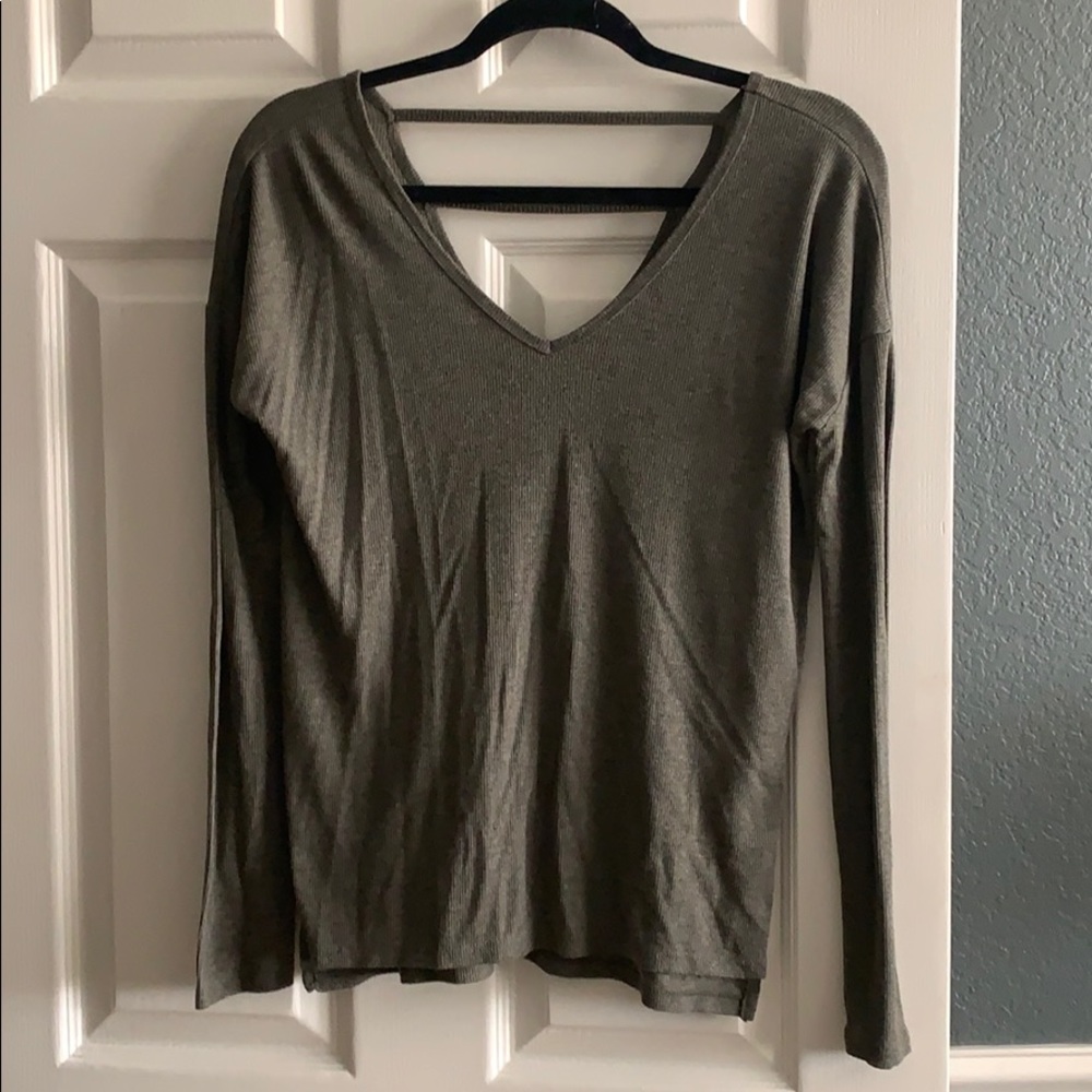Olive green along sleeve
